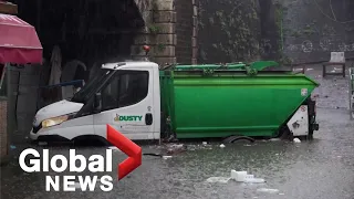 Rare cyclonic storm hits southern Italy, causing widespread flooding