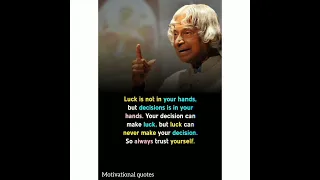 "Luck is not in your hand"😞 motivational quotes for || apj abdul kalam new quotes || #shorts