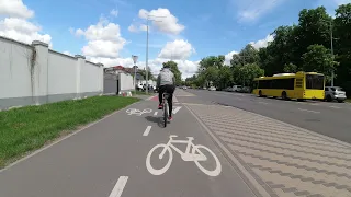 2021-05-21 Kyiv bike ride: Tupolieva Palladina Vernadskoho Київ вело Туполєва Палладіна Вернадського