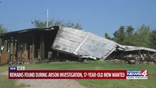 Woman arrested after remains found during arson investigation in Oklahoma County, her teen son is wa
