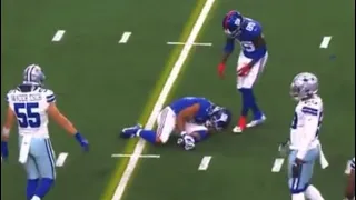 Saquon Barkley carted off field with ankle injury 10/10/21