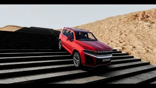 BeamNG drive  car vs stairs #1