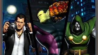 Ultimate Marvel vs Capcom 3: Super Skrull, Frank West, and Doctor Doom arcade playthrough