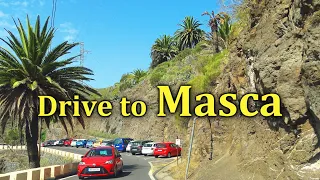 Drive to Masca Tenerife. Scenic road | 4K