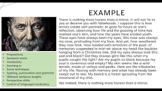 182. GCSE English: descriptive writing examples