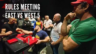 East vs West 5: The Official Rules Meeting for the Ultimate Arm Wrestling Showdown