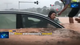 Dramatic rescue as nearly 14 million people affected by floods in Yichang city Hubei China