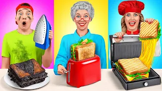 Ik vs Oma Koken Uitdaging | Keuken Gadgets en Opvoeding Hacks Multi DO Challenge