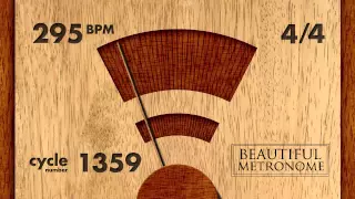 295 BPM 4/4 Wood Metronome HD