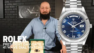 Rolex President Day-Date II Wave Dial Watches Review | SwissWatchExpo