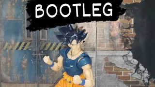 unboxing video review en español de figura bootleg (copia china)sh figuarts goku ultra instinto.