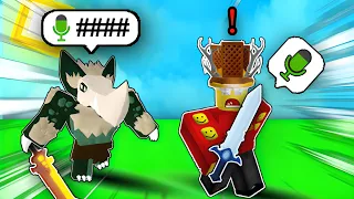 Roblox Bedwars VOICE CHAT Is STRANGE 🤨 (FUNNY MOMENTS)