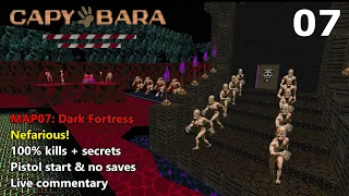 Doom II: Capybara - MAP07: Dark Fortress - Nefarious! 100% (UV-max)