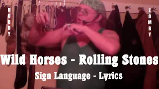 Sign that Rocks: Wild Horses, Rolling Stones, Sign Language, Lyrics. Robby Zomby