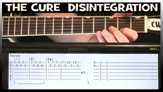 The Cure Disintegration Guitar Lesson with Chords TAB and Bass Tutorial