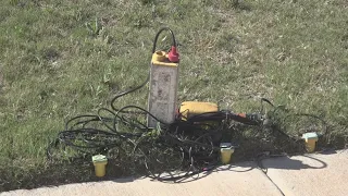 What are the weird pieces of equipment showing up on lawns in Odessa?