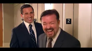 The Office - Michael Scott and David Brent bloopers || USA meets UK 😂😜