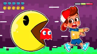 Playing Pacman Song 📲| Magical Adventure in the Virtual World Kids Songs by Comy Zomy