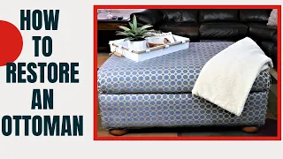 Learn How You Can Restore Your Ottoman Yourself At Home | Reupholster With New Fabric