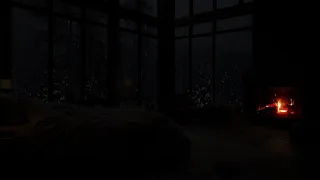 Cozy Cabin Space With Soft Rain Sounds 🌧️ Relaxing Rain And Fireplace Sounds