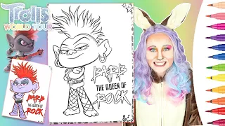 COLORING QUEEN BARB! Trolls World Tour Coloring Page | Queen Of ROCK | Markers