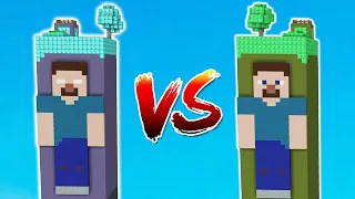 ILHA DO HEROBRINE VS ILHA DO STEVE NO MINECRAFT!! QUEM GANHOU?