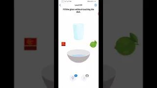 Easy Game Brain Test Level 339 Solution | Fill the glass without touching the dish
