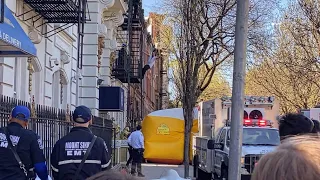 Barricaded Man Yelling at Cops Falls From Harlem Apartment Fire Escape - NYC