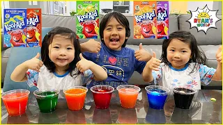 Ryan coloring Easter eggs with Kool-aid! Fun DIY Kids activities!