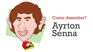 Aprenda a fazer a CARICATURA do AYRTON SENNA, ídolo da FORMULA 1