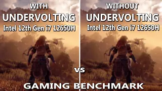 "Undervolting" vs "Without Undervolting" Intel 12th Gen i7 Gaming Benchmark | Acer Nitro 5 |