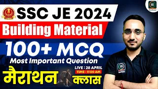 SSC JE 2024 | Building Materials Marathon | 100+Most Important Question | By Avnish sir @EverExam