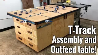 T-Track Assembly table / Outfeed table with tons of storage!