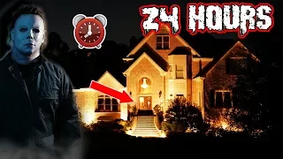 MICHAEL MYERS 24 HOUR CHALLENGE at a STRANGERS HOUSE | DISGUISED AS MICHAEL MYERS OVERNIGHT PRANK!