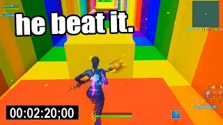 2:20 WORLD RECORD Default Deathrun in Fortnite Creative!