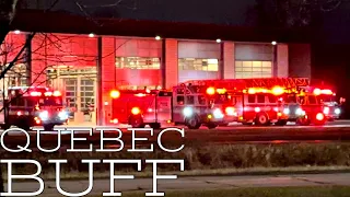 *FULL ROLLOUT* Laval Fire Department (SSIL) Station 2 dumping the house to a fire alarm call + 408