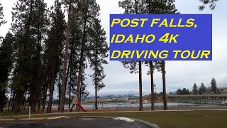Post Falls, Idaho |  4k Driving Tour | Dashcam