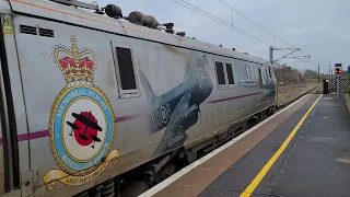 91110 Battle of Britain Memorial Flight arrives and departs Retford 20/12/2021