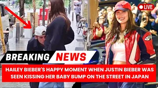 Hailey Bieber's Happy Moment when Justin Bieber was seen kissing her babybump on the street in Japan