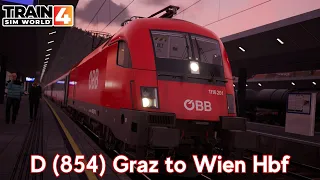 D (854) Graz to Wien Hbf - Semmeringbahn - 1116 - Train Sim World 4