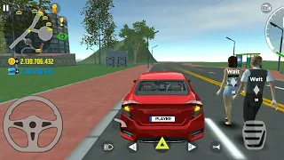 Red Honda Civic Uber Taxi Job in Car Simulator 2 Driving # 1 - Android Gameplay FHD