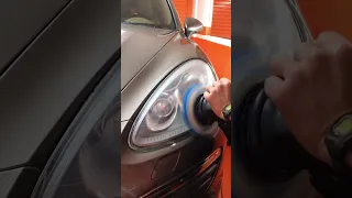Headlight polishing Porsche Cayenne #detailing