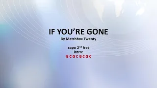 If Your Gone by Matchbox 20 - Easy acoustic chords  and lyrics
