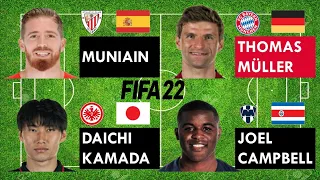 FIFA World Cup 2022 Group E(CAMs)Muniain vs Müller vs Kamada vs Joel Campbell (FIFA22 Comparison)