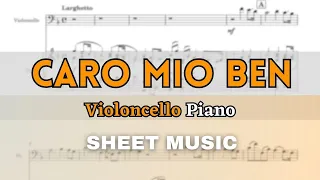 Giordani - Caro Mio Ben (Come Once Again) | Cello and Piano (Sheet Music/Full Score)