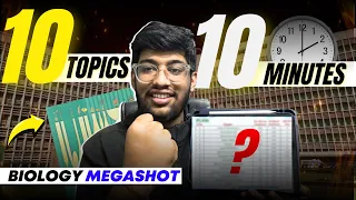 10 TOPICS in 10 Mins🔥| BIOLOGY MEGASHOT | NEET 2024