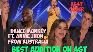 #AGT #AmericasGotTalent   Annie Jones: 12-Year-Old Aussie Girl rock the stage with "Dance Monkey"