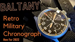 Baltany Retro Military Chronograph Watch