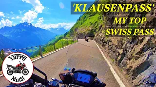 Motorcycle ride via the Klausenpass, Switzerland.