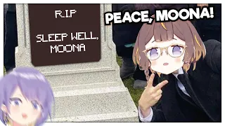 "𝙎𝙡𝙚𝙚𝙥 𝙬𝙚𝙡𝙡, 𝙈𝙤𝙤𝙣𝙖-𝙨𝙚𝙣𝙥𝙖𝙞" as Anya did the MEME on Moona's grave !